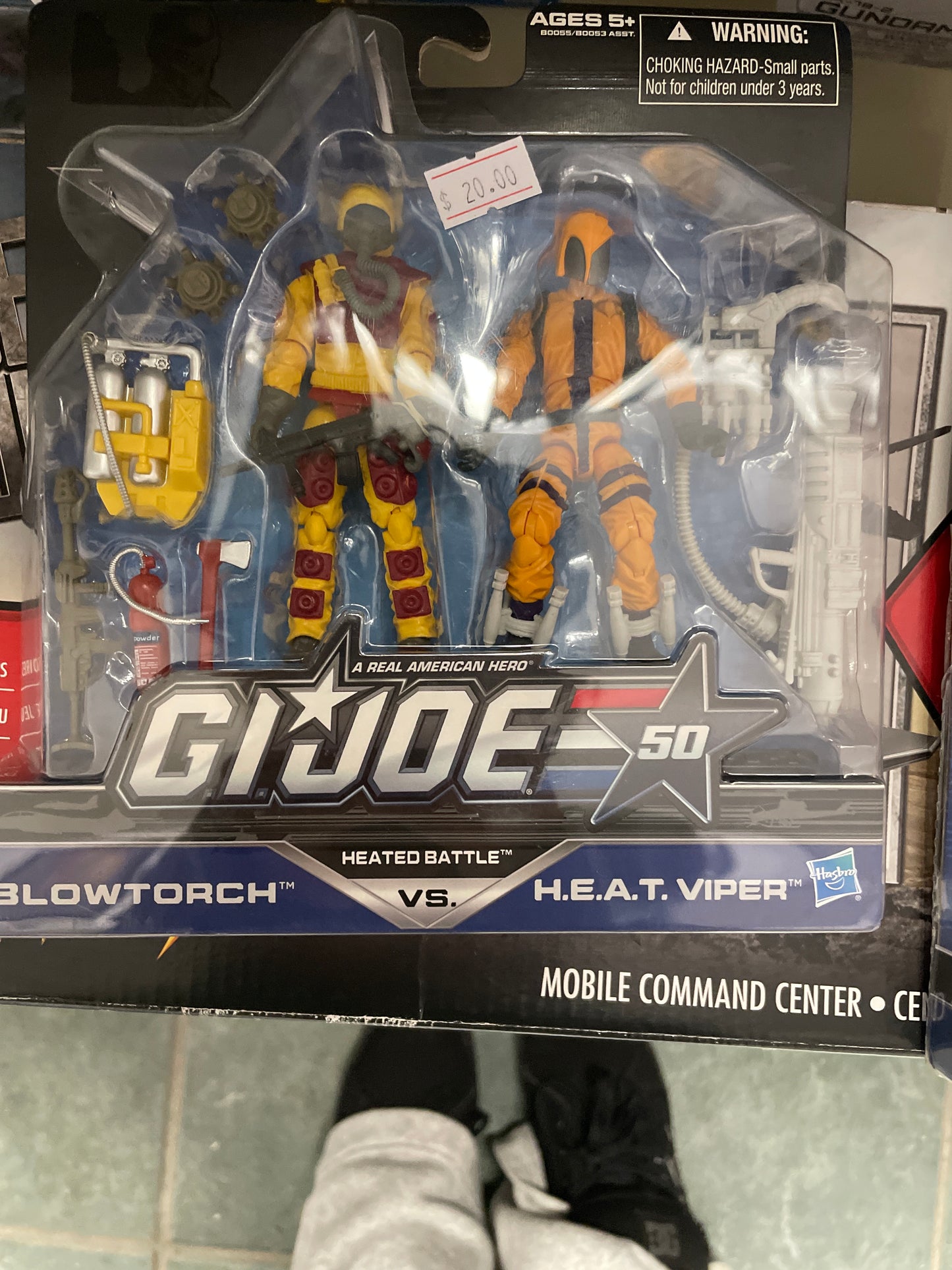 G.I.Joe Heated battle Blowtorch Vs Heat viper two pack figures