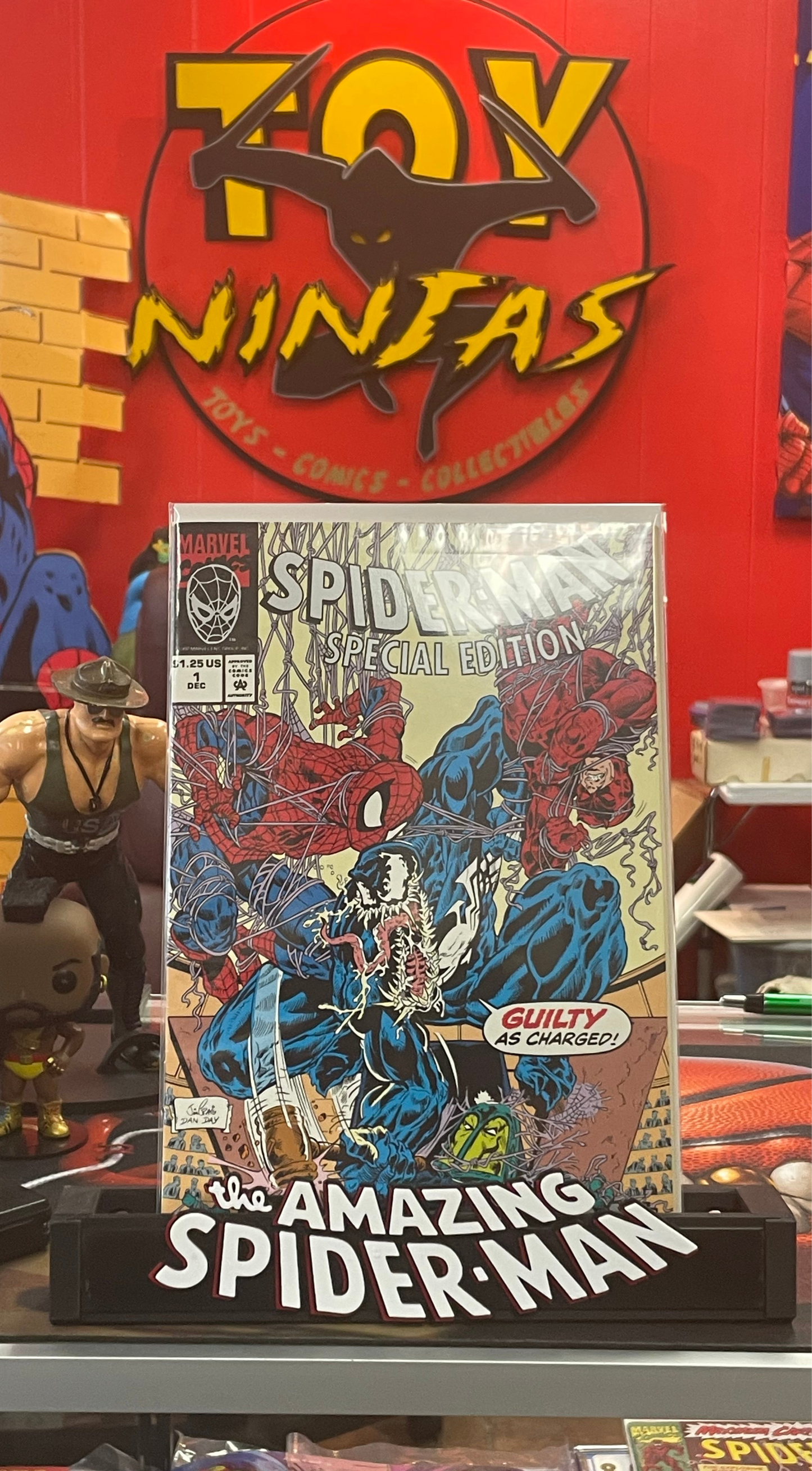Amazing Spider-Man comic wall or desktop comic holder